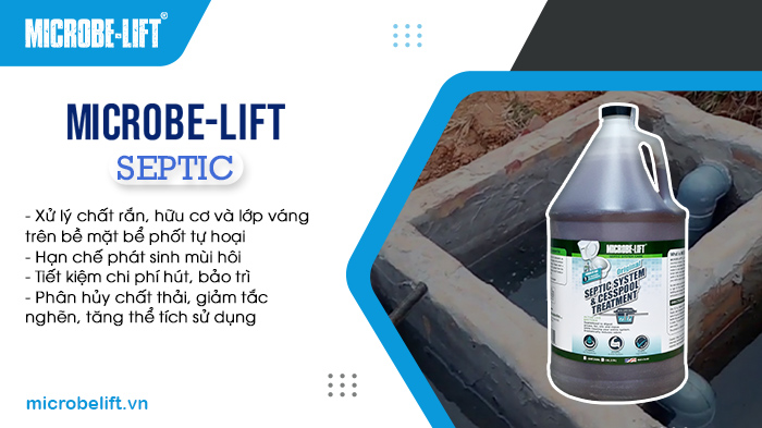 Xử lý bể phốt tự hoại bằng men vi sinh Microbe-Lift SEPTIC