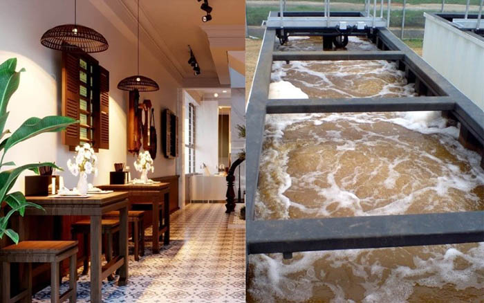 Nước thải nhà hàng chứa nhiều chất ô nhiễm từ khu vực bếp ăn, khu vệ sinh,... Nước thải nhà hàng chứa nhiều chất ô nhiễm từ khu vực bếp ăn, khu vệ sinh,...