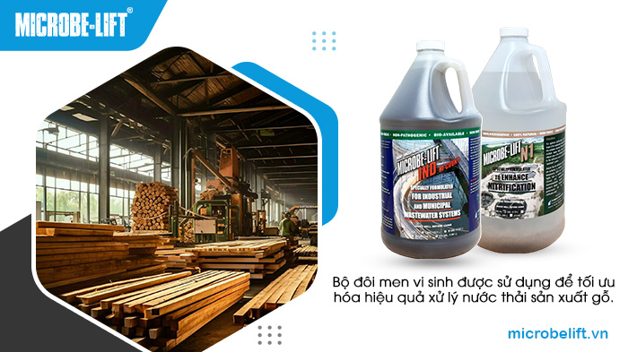Kết hợp men vi sinh giúp tối ưu hóa quy trình xử lý nước thải sản xuất gỗ. Kết hợp men vi sinh giúp tối ưu hóa quy trình xử lý nước thải sản xuất gỗ.