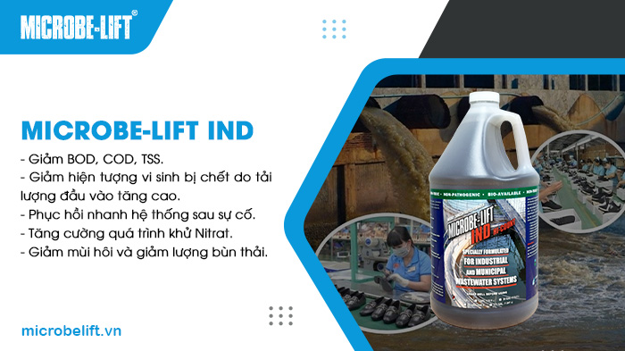 Men vi sinh Microbe-Lift IND chuyên xử lý nước thải chứa BOD, COD cao, phù hợp sử dụng cho nước thải sản xuất giày dép. Men vi sinh Microbe-Lift IND chuyên xử lý nước thải chứa BOD, COD cao, phù hợp sử dụng cho nước thải sản xuất giày dép.