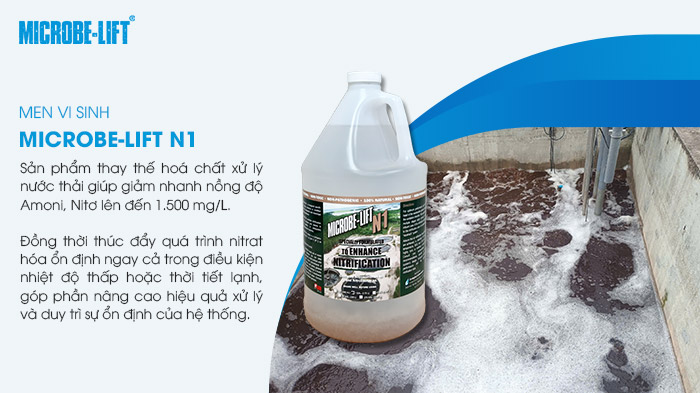 Vi sinh theo hướng xanh hóa đang dần thay thế hoá chất xử lý nước thải, vì sao? 4 Men vi sinh thay thế hoá chất xử lý nước thải giúp giảm nhanh nồng độ Amoni, Nitơ.
