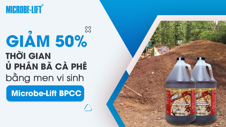 Giảm 50% thời gian ủ phân bã cà phê bằng men vi sinh Microbe-Lift BPCC