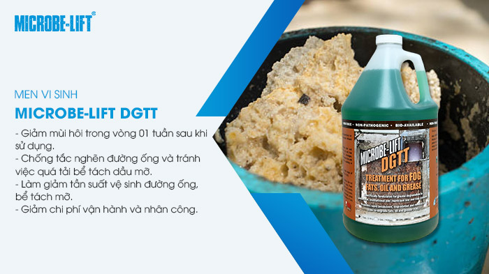 Sử dụng vi sinh để thay thế hóa chất trong xử lý dầu mỡ 4 Men vi sinh thay thế hóa chất xử lý dầu mỡ.