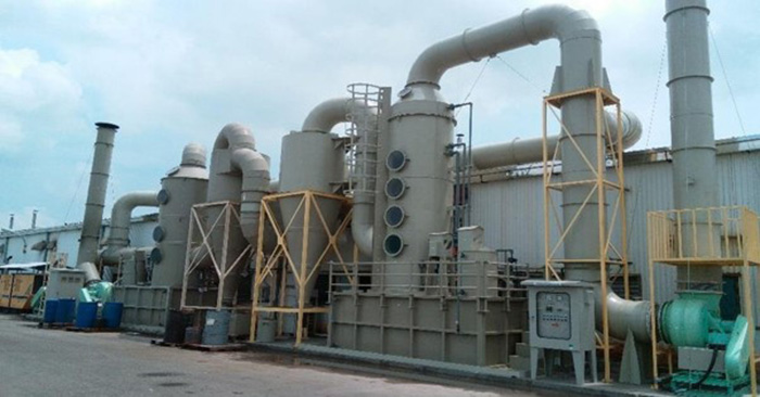 Hệ thống tháp lọc H2S và xử lý khí biogas trước khi sử dụng.